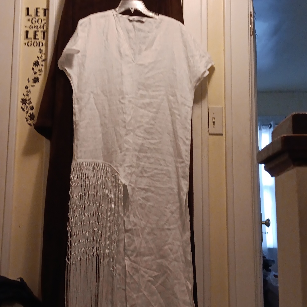 White linen Dress